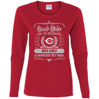 Good Girls Go To Heaven Cincinnati Reds Girls T Shirts