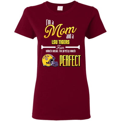 Cool Pretty Perfect Mom Fan LSU Tigers T Shirt