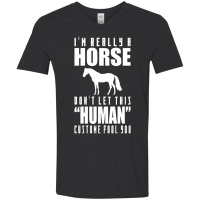 I'm Really A Horse Don't Let This Human Custome Fool You Equestrian Tshirt