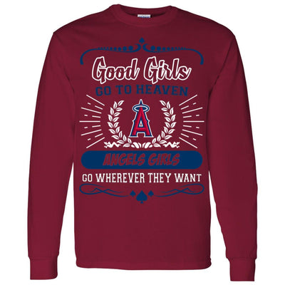 Good Girls Go To Heaven Los Angeles Angels Girls T Shirts