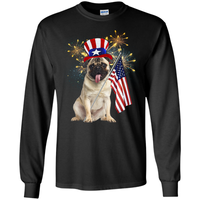 Independence Day Pug T Shirts