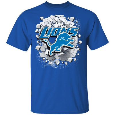 Colorful Earthquake Art Detroit Lions T Shirt