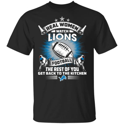 Funny Gift Real Women Watch Detroit Lions T Shirt