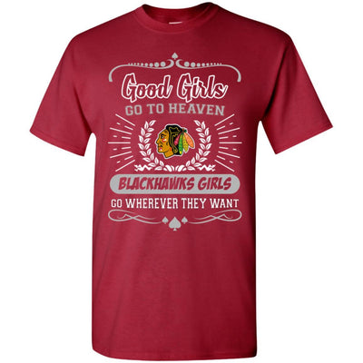 Good Girls Go To Heaven Chicago Blackhawks Girls T Shirts