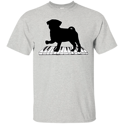 Pug Playing Piano Music T Shirts V2