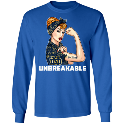 Beautiful Girl Unbreakable Go Notre Dame Fighting Irish T Shirt