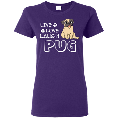 Live Love Laugh Pug T Shirts