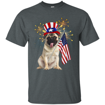 Independence Day Pug T Shirts
