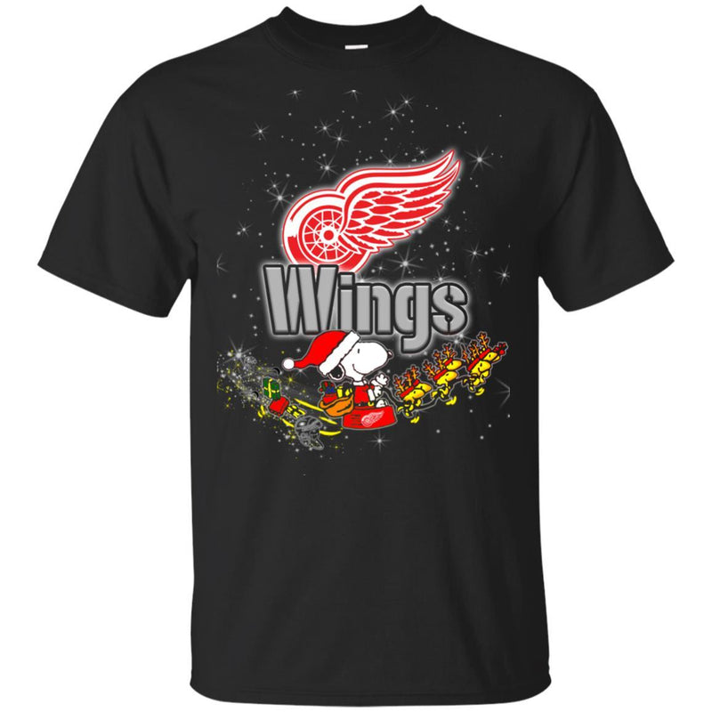 Snoopy Christmas Detroit Red Wings T Shirts