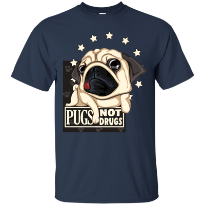 Lovely Black Gift For Collection Dog T Shirts Pugs Not Drugs V2