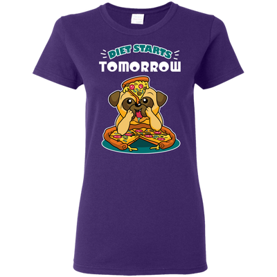 Diet Starts Tomorrow Pug T Shirts