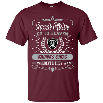 Good Girls Go To Heaven Oakland Raiders Girls T Shirts