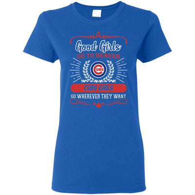 Good Girls Go To Heaven Chicago Cubs Girls T Shirts