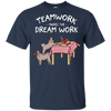 Pug Teamwork Makes The Dream Work T Shirts