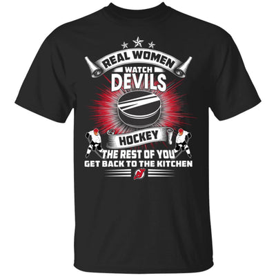 Funny Gift Real Women Watch New Jersey Devils T Shirt