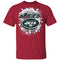 Colorful Earthquake Art New York Jets T Shirt