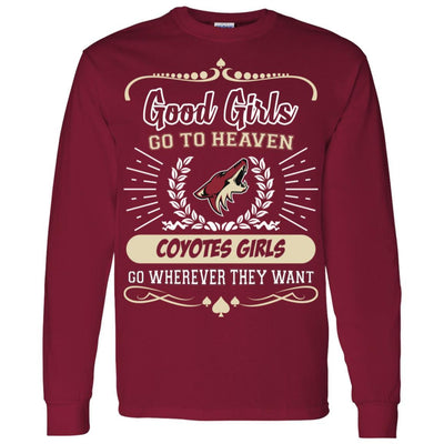 Good Girls Go To Heaven Arizona Coyotes Girls T Shirts