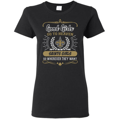 Good Girls Go To Heaven New Orleans Saints Girls T Shirts