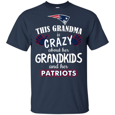 Funny This Grandma Is Crazy About Her Grandkids And Her Patriots T Shirts