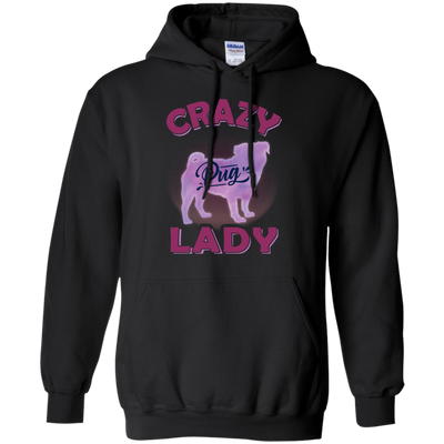 Crazy Pug Lady T Shirts