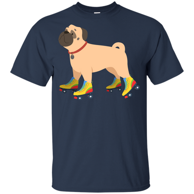 Roller Skating Pug T Shirts