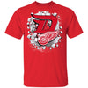 Colorful Earthquake Art Detroit Red Wings T Shirt