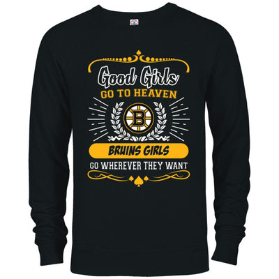 Good Girls Go To Heaven Boston Bruins Girls T Shirts