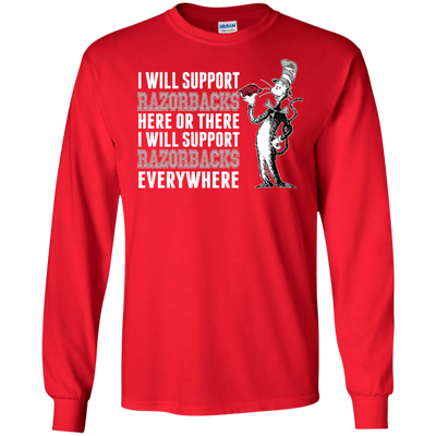 I Will Support Everywhere Arkansas Razorbacks T Shirts