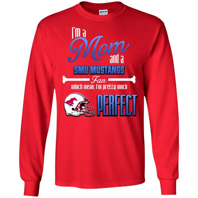 Cool Pretty Perfect Mom Fan SMU Mustangs T Shirt