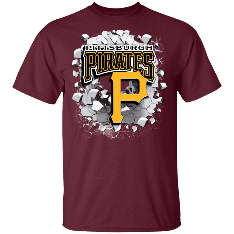 Colorful Earthquake Art Pittsburgh Pirates T Shirt