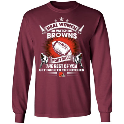 Funny Gift Real Women Watch Cleveland Browns T Shirt