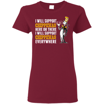 I Will Support Everywhere Central Michigan Chippewas T Shirts