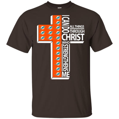 Gorgeous I Can Do All Things Through Christ Miami Dolphins T Shirts