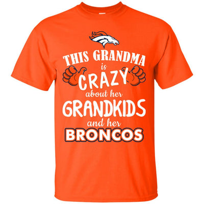 Funny This Grandma Is Crazy About Her Grandkids And Her Broncos T Shirts