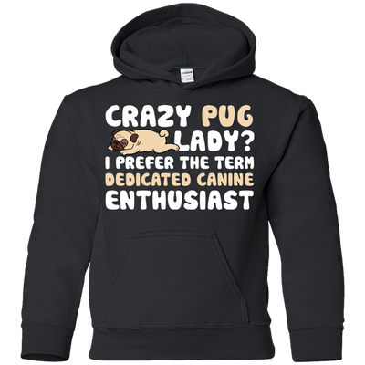 Crazy Pug Lady T Shirts