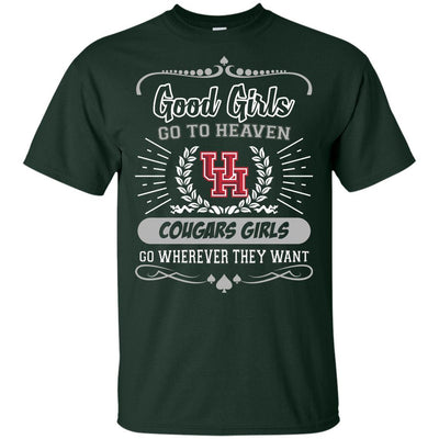 Good Girls Go To Heaven Houston Cougars Girls T Shirts