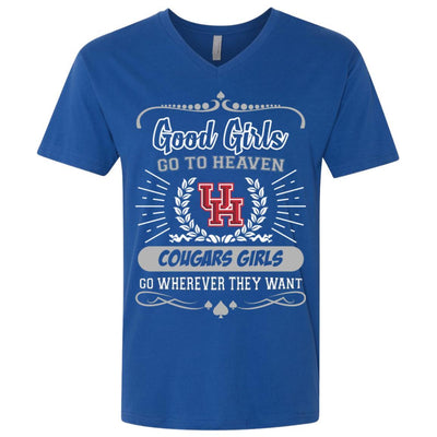 Good Girls Go To Heaven Houston Cougars Girls T Shirts