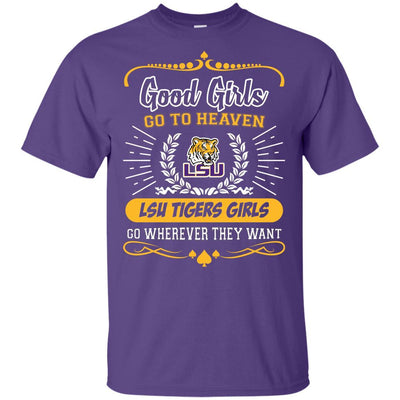 Good Girls Go To Heaven LSU Tigers Girls T Shirts