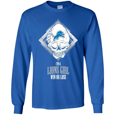 Detroit Lions Girl Win Or Lose T Shirts