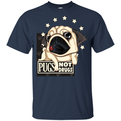 Lovely Black Gift For Collection Dog T Shirts Pugs Not Drugs V2