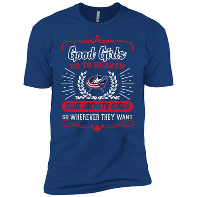 Good Girls Go To Heaven Columbus Blue Jackets Girls T Shirts