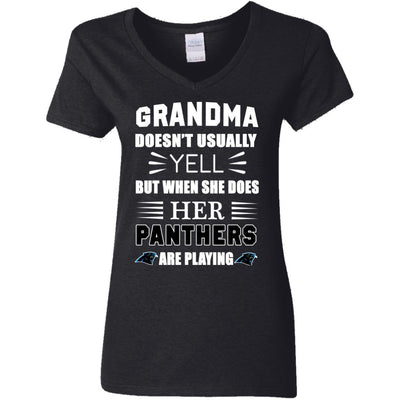 Grandma Doesn't Usually Yell Carolina Panthers T Shirts