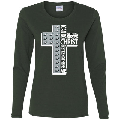 Gorgeous I Can Do All Things Through Christ Philadelphia Eagles T Shirts