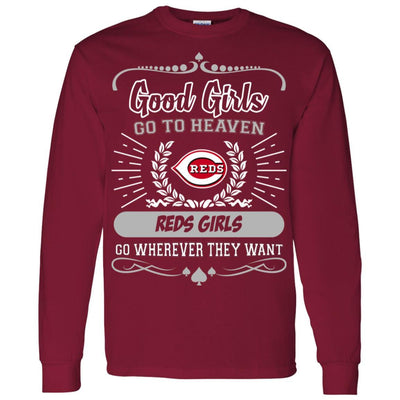 Good Girls Go To Heaven Cincinnati Reds Girls T Shirts