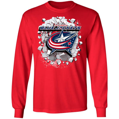 Colorful Earthquake Art Columbus Blue Jackets T Shirt