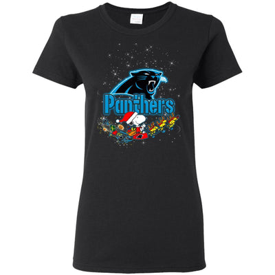 Snoopy Christmas Carolina Panthers T Shirts