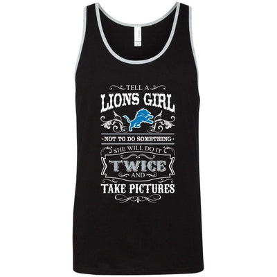 She Will Do It Twice And Take Pictures Detroit Lions T Shirt