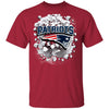 Colorful Earthquake Art New England Patriots T Shirt