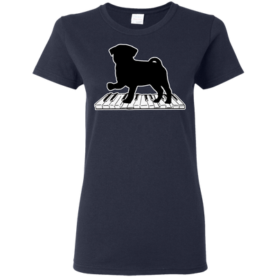 Pug Playing Piano Music T Shirts