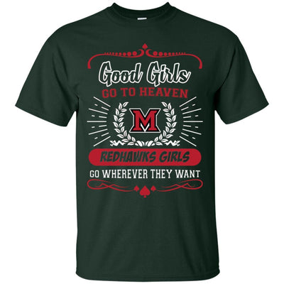 Good Girls Go To Heaven Miami RedHawks Girls T Shirts